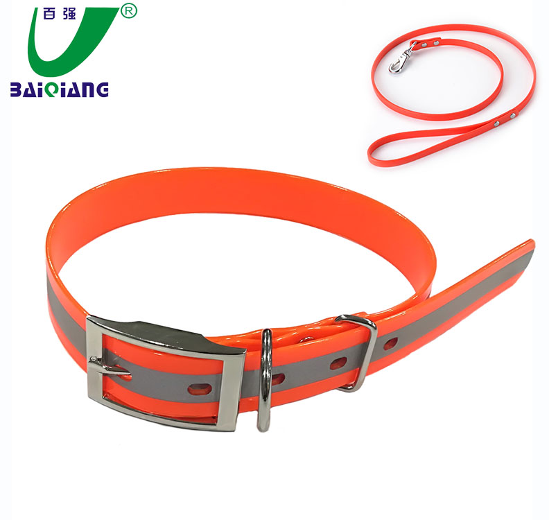 3M Reflective Strap Fluorescent TPU Dog Collars PVC Dog Leash