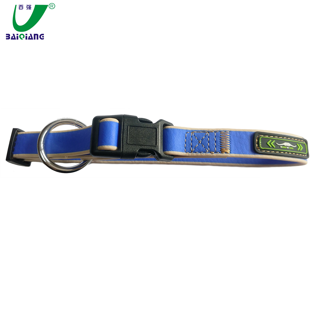 Wholesale PVC Outdoor Rainbow Clip Side Release Buckle Security Nylon Dog Collar and Leash Set