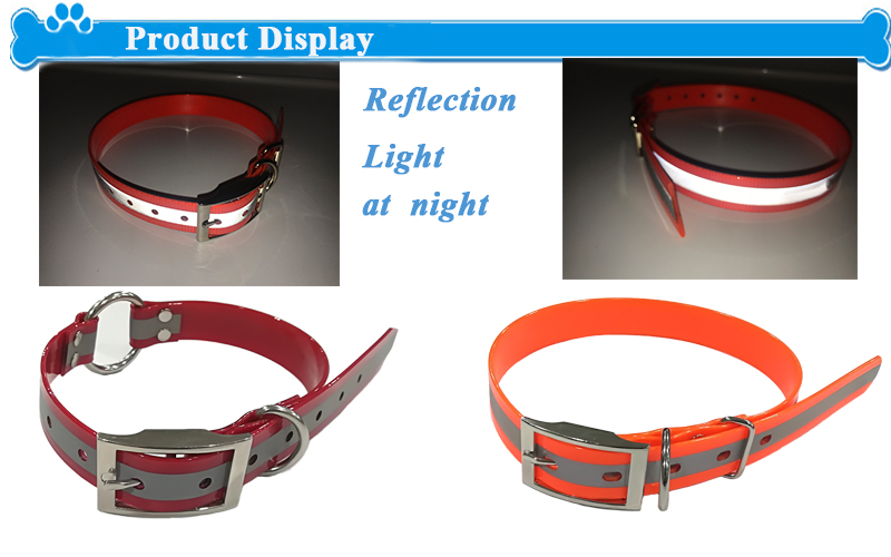 High Visibility Reflective Rubber bing Band for Dog Collar Leashes