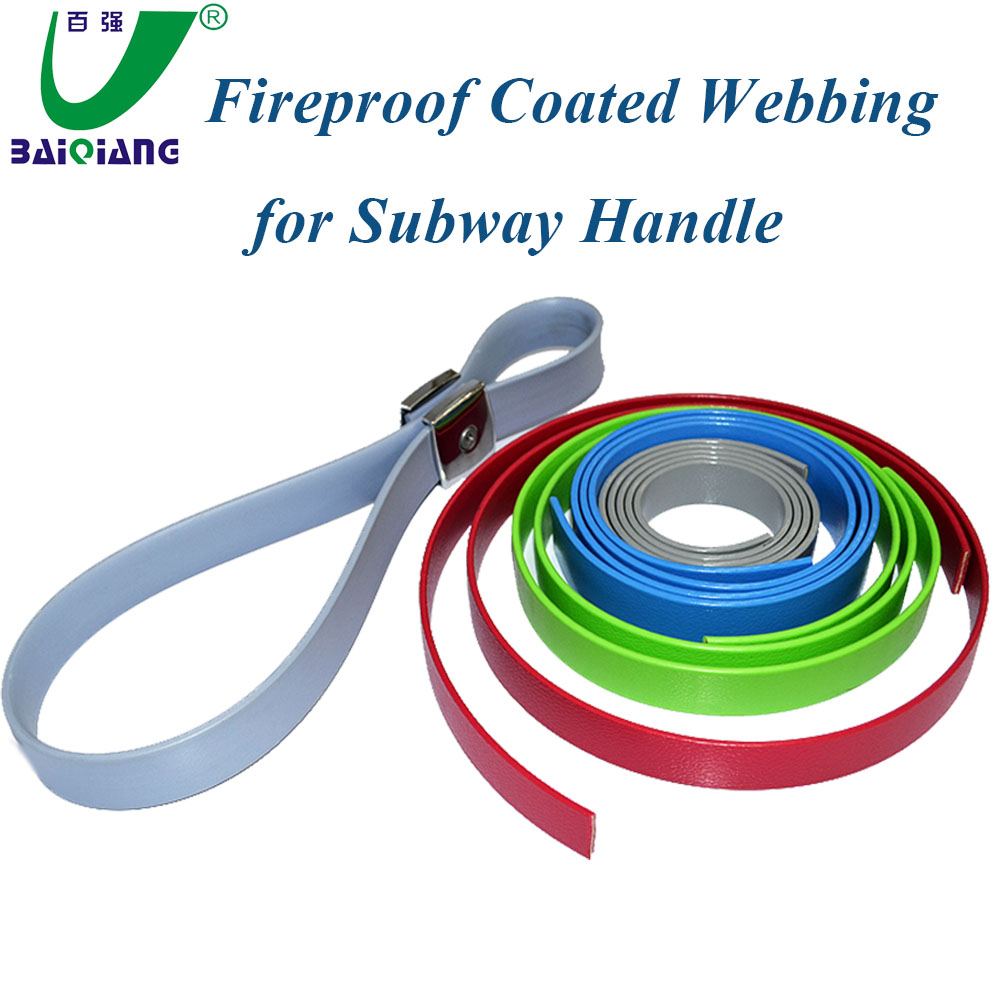 Flame Retardant Urethane Coated Webbing for Subway Handles or Bus handles
