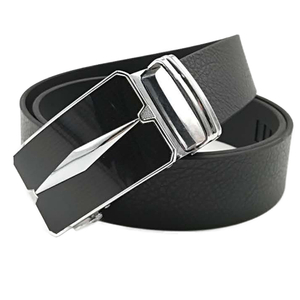 Adjustable Custom Top Quality Automatic Buckle Ratchet Genuine Leather Belt for Men