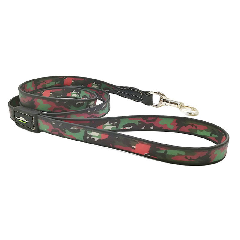 Unique Specialized Private Label Pet Collar Green Camouflage Dog Leash and Dog Collar for large and medium dogs