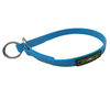 Adjustable Martingale Flat Blue Waterproof PVC Nylon Dog Slip Collar for Medium Dogs
